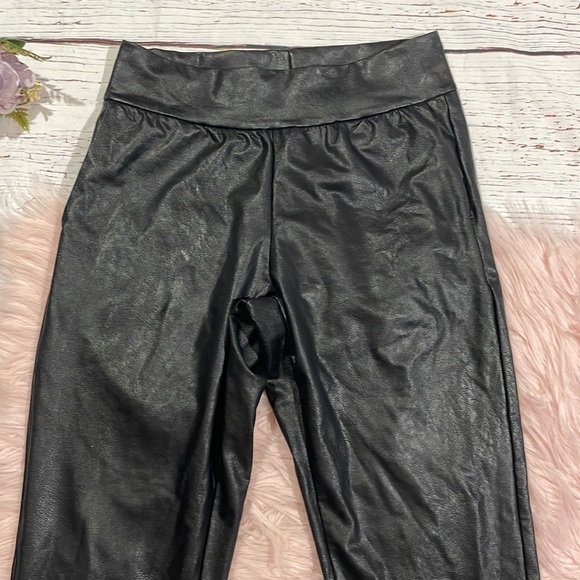 Commando Faux Leather Black High Rise Joggers - Picture 9 of 10